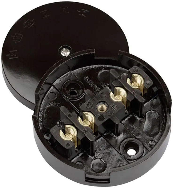 CLICK Heavy Duty Junction Box, 20A, 4 Terminals, Brown