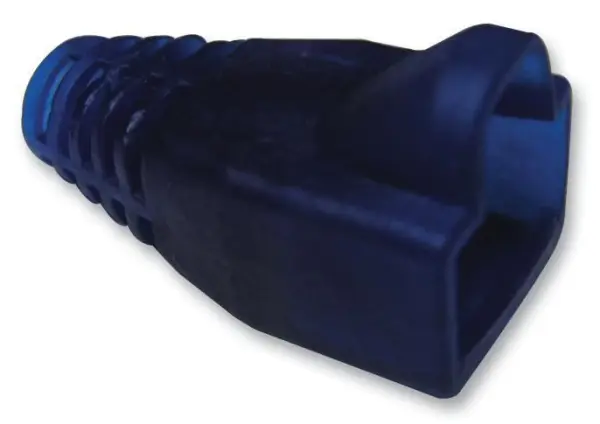 MH CONNECTORS RJ45 Hood Translucent, Blue, 10 Pack