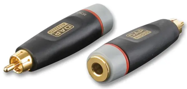 XCALIBER Adattatore RCA a Jack Stereo 6,35 mm, Dorato