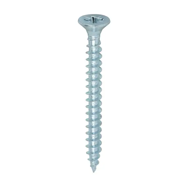 Timco 6.0 x 60mm PZ Double Countersunk Zinc Woodscrews, 200 Pack