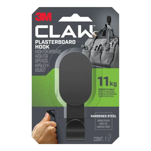3M CLAW Drywall Hook, 11kg Capacity