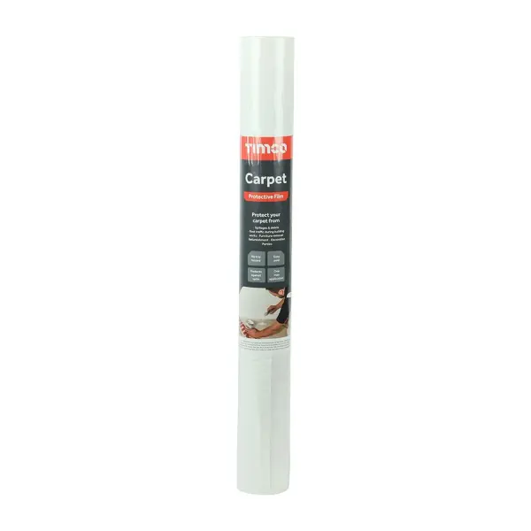 Timco Protective Film for Carpets, 25m x 0.6m, Clear