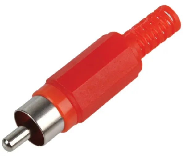 PRO SIGNAL - Connecteur RCA Phono, Rouge, Nickelé