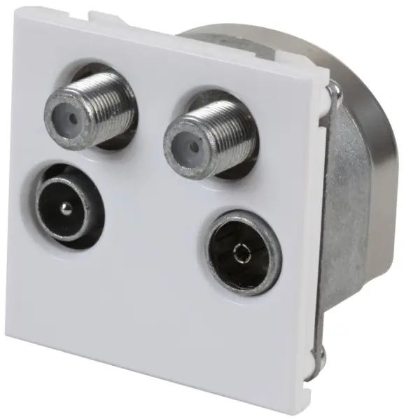 BLAKE UK Πλαίσιο Τεσσάρων Υποδοχών για SAT1/SAT2/TV/FM & DAB, 1-Gang