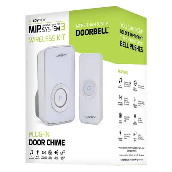 MIP3 32 Melody Plugin Premium Door Chime Kit White