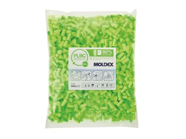 Moldex Pura-Fit PlugStation 500 Athlonnadh, SNR 36 dB (500 Péire)