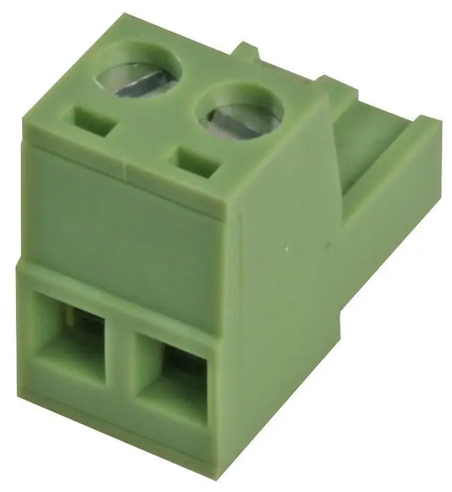 PRO POWER Terminal Block Plug, 2-Way, 5mm Pitch, 12A, 5-Pack