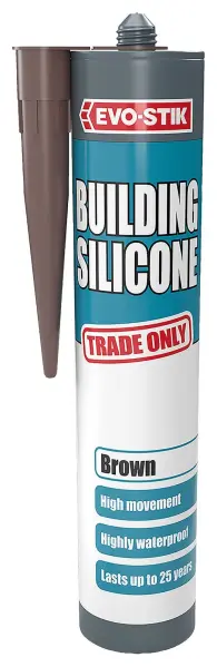 EVO-STIK - Building Silicone Sealant, 280ml (C20) - Brown