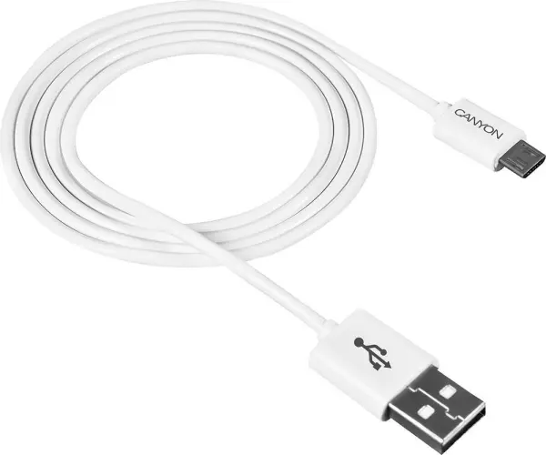 CANYON USB to Micro USB Charge & Sync Cable, 1m, White