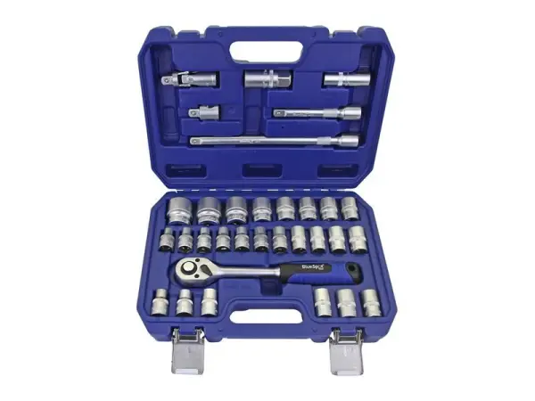 Blue Spot Tools - 1/2-Zoll Sechskant- und 12-Punkt-Steckschlüssel-Set, 32-teilg