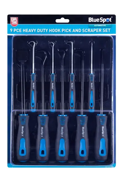 Blue Spot Tools סט ווצ'ים ומגרדים 9-חלקים - כרום ונדיום