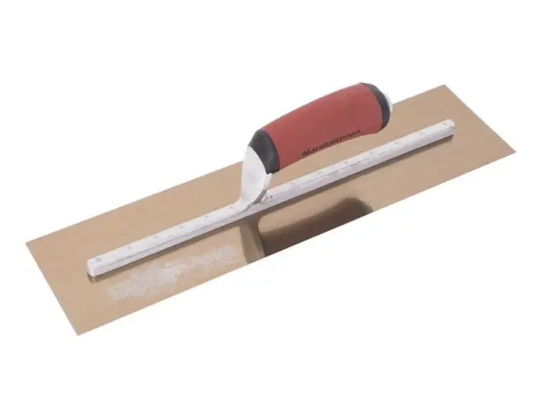 Marshalltown MXS815GD Golden Stainless Steel Finishing Trowel with DuraSoft®