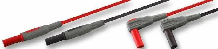 TENMA 10A 4mm Right Angle to Straight Banana Plug Test Lead Set