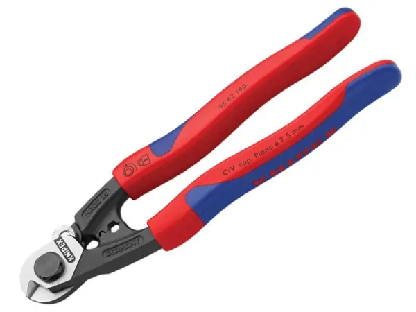 Knipex Wire Rope/Bowden Cable Cutters with Multi-Component Grip, 190mm