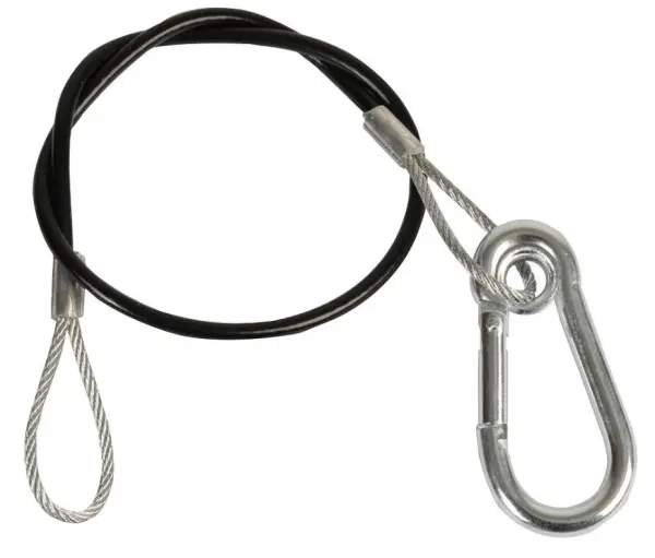 PULSE כבל בטיחות מצופה PVC, 2mm x 350mm, עומס עבודה מקסימלי 10kg