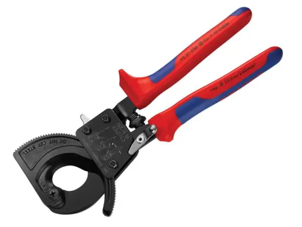 Knipex Ratchet Action Cable Shears, Multi-Component Grip, 250mm