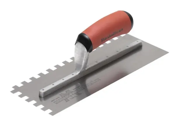 Marshalltown 10mm Carbon Steel Square Notched Trowel with DuraSoft® Handle