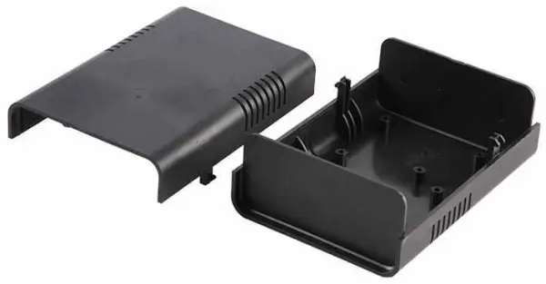 Boîtier ventilé noir ABS KEMO, 135x95x45mm