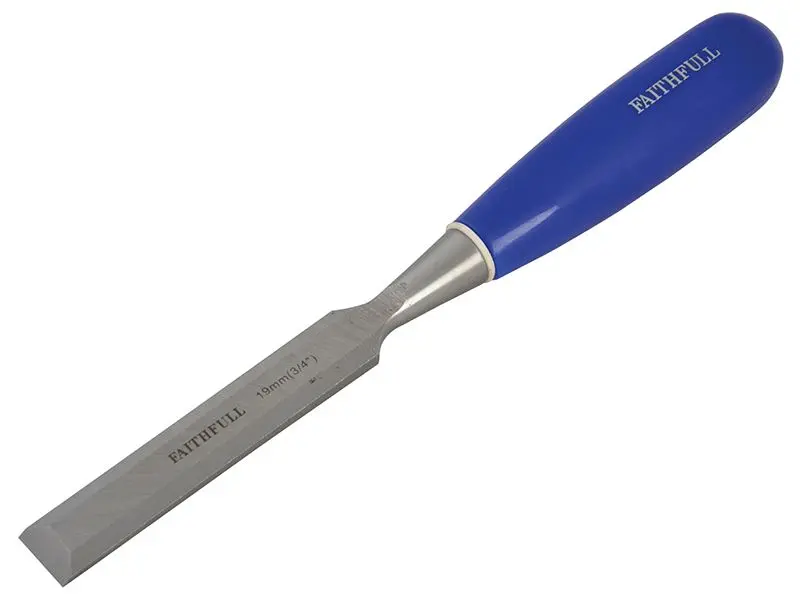 Faithfull Bevel Edge Chisel with Blue Grip, 19mm (3/4in)