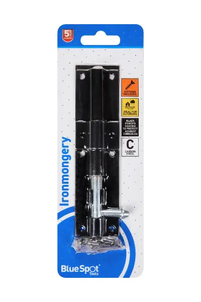 Blue Spot Tools - 黑色粉末涂层立式插销 152mm