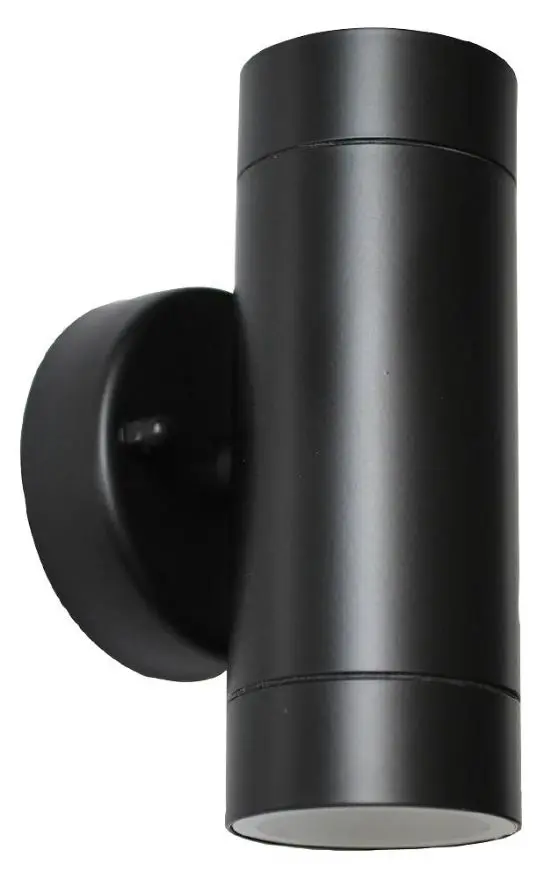 TIME LED Piazza Up/Down Garden Wall Light, GU10, Black