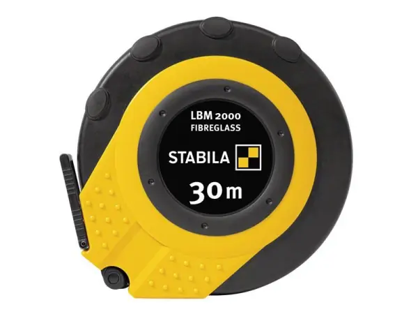 Stabila LBM 2000 Closed Fibreglass Tape, 30m x 13mm, Metric Only