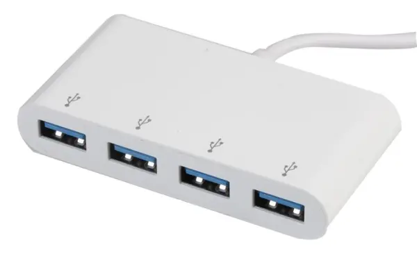 PRO SIGNAL רכזת USB 3.0 עם 4 יציאות וממשק USB-C