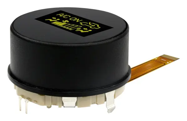 MIDAS DISPLAYS Graphic OLED Rotary Switch 0.96in 128x64 Yellow/Black 3V