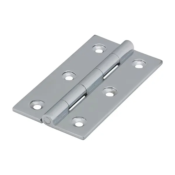 Timco Solid Brass Hinges, Chrome Finish, 75mm x 40mm, 2-Pack
