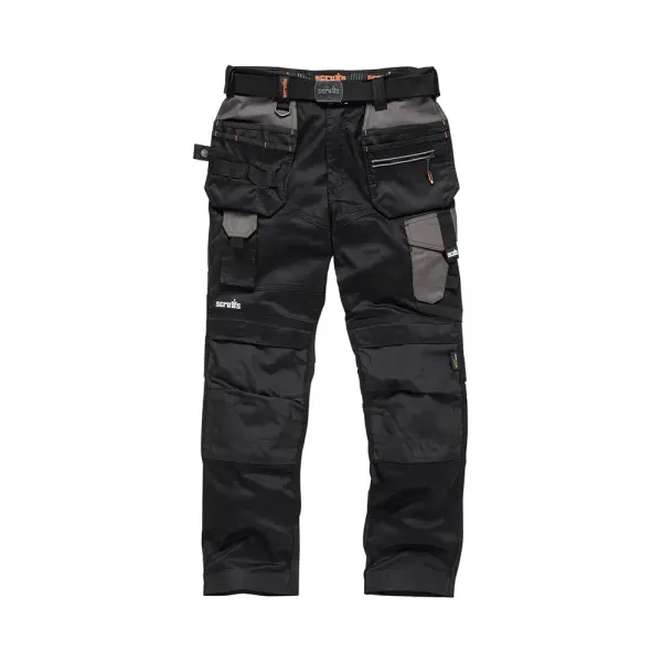 Scruffs Pro Flex Pantalone da Lavoro, Nero, 32S, Resistente