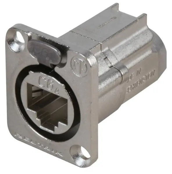 NEUTRIK - Soket RJ45 Cat6a Berperisai ke Adaptor Feedthrough IDC Panel Mount, H
