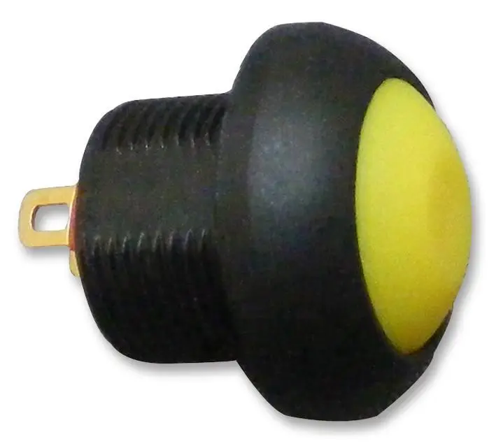 MULTICOMP PRO 押しボタンスイッチ SPST-NO 瞬間接点 黄色 13.6mm IP67