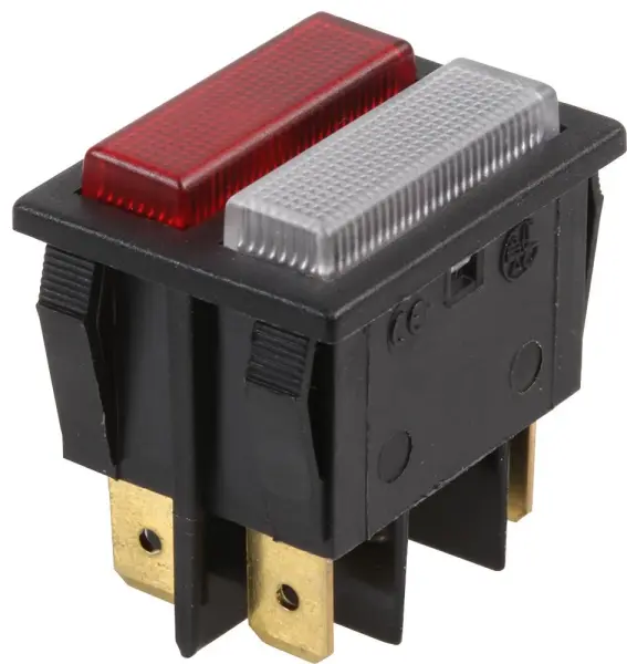 EVEREL Twin Neon Indicator Red Clear 240V