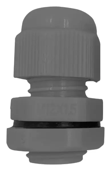 PRO ELEC Nylon Cable Gland, M12, 3-6.5mm, Γκρι, IP68