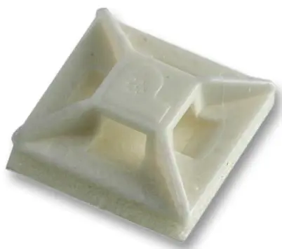 Suporte Adesivo Panduit para Atadores de Cabos 4 Vias, 12.7mm, Branco, Pacote 1