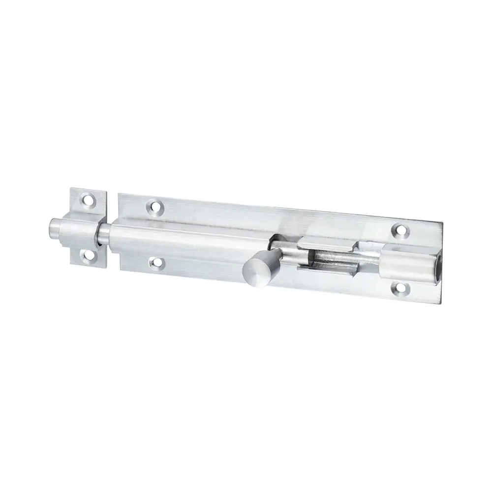 Timco Straight Barrel Bolt, Satin Chrome, 100 x 25mm