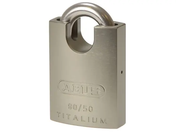 ABUS 90RK/50mm TITALIUM Padlock, Closed Shackle, Marine Grade