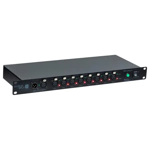 CENTOLIGHT Scenesplit 8 Rack 1 In 8 Out DMX Distributor
