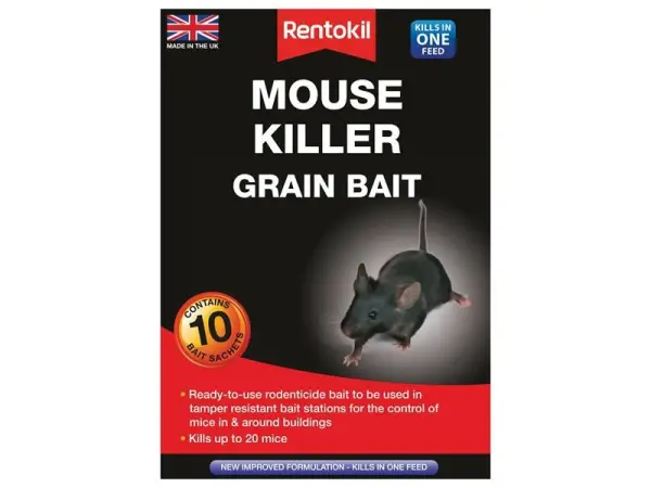 Rentokil Mouse Killer Grain Bait - 10 Sachets