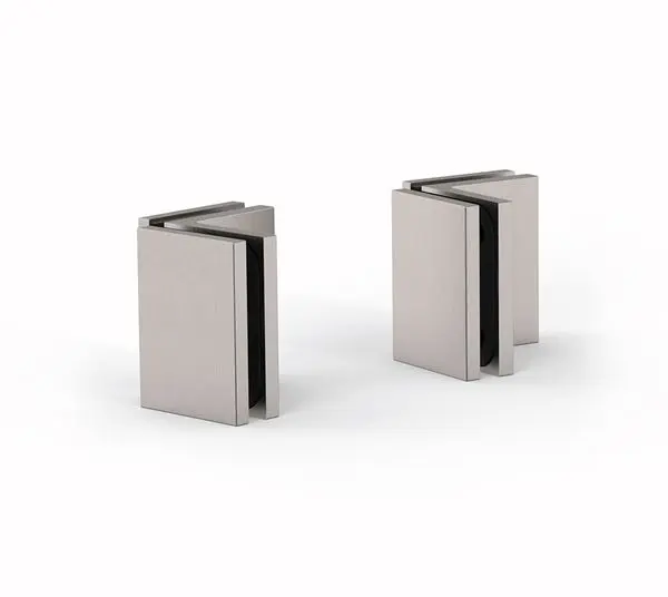 Bohle Kątownik Szkło-Szkło Juna® 90° – Kolor Stal Nierdzewna, Mat