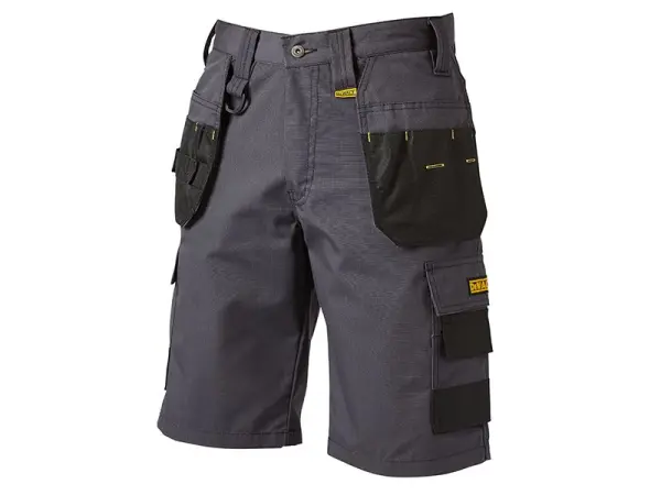 DEWALT Pantaloncini Cheverley Leggeri in Poli-Cotton Grigio - Vita 42 pollici