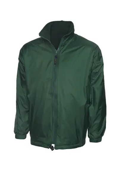Uneek Premium Reversible Fleece Jacket, Bottle Green, 3XL