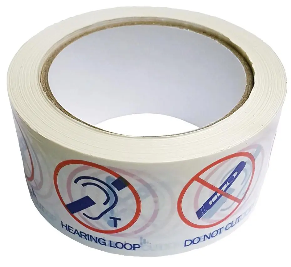 CONTACTA Hearing Loop Warning Tape, 50m Roll