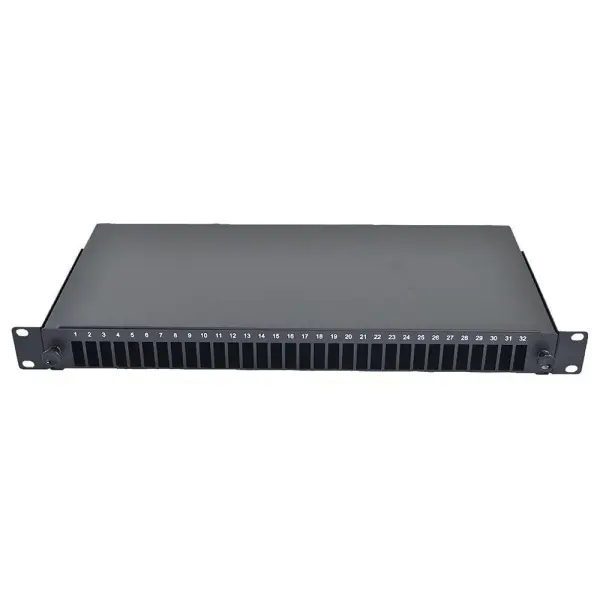 Blake UK 19-inch Fibre Splice Rack Panel, Quadplex LC, 32 Outlets, 1U