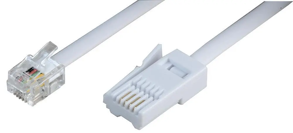 PRO SIGNAL - Câble d'extension RJ11 vers prise BT (431A), Blanc, 15m