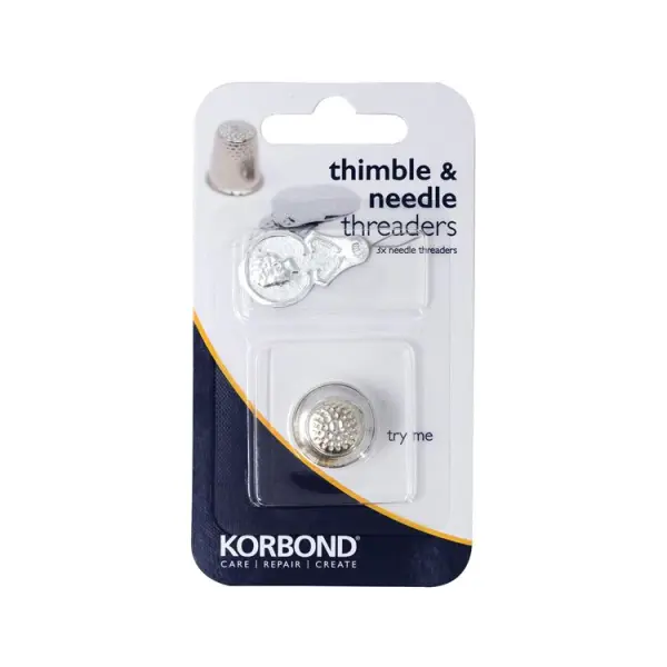 Korbond Thimble and 3 Needle Threaders
