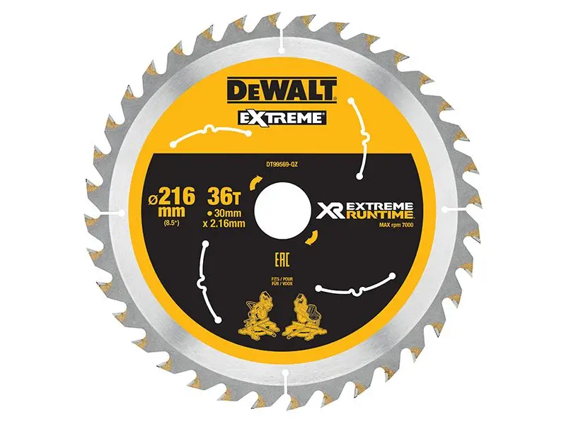 DEWALT XR FlexVolt Circular Saw Blade – 216mm, 36T