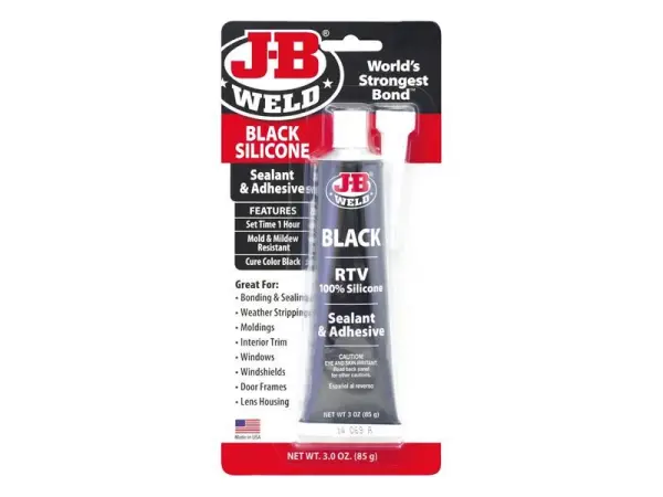 J-B Weld Silicone Sealant & Adhesive, Black, 85g