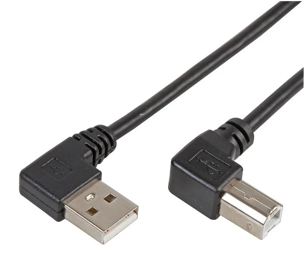 PRO SIGNAL Right Angle USB A to B Cable, 1m