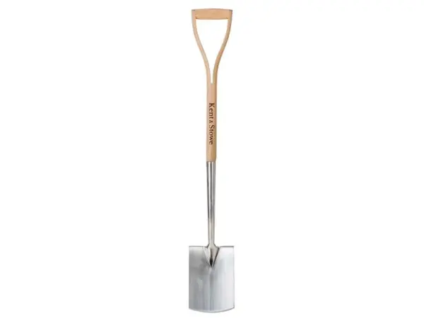 Kent & Stowe Stainless Steel Garden Digging Spade, FSC Ash Handle